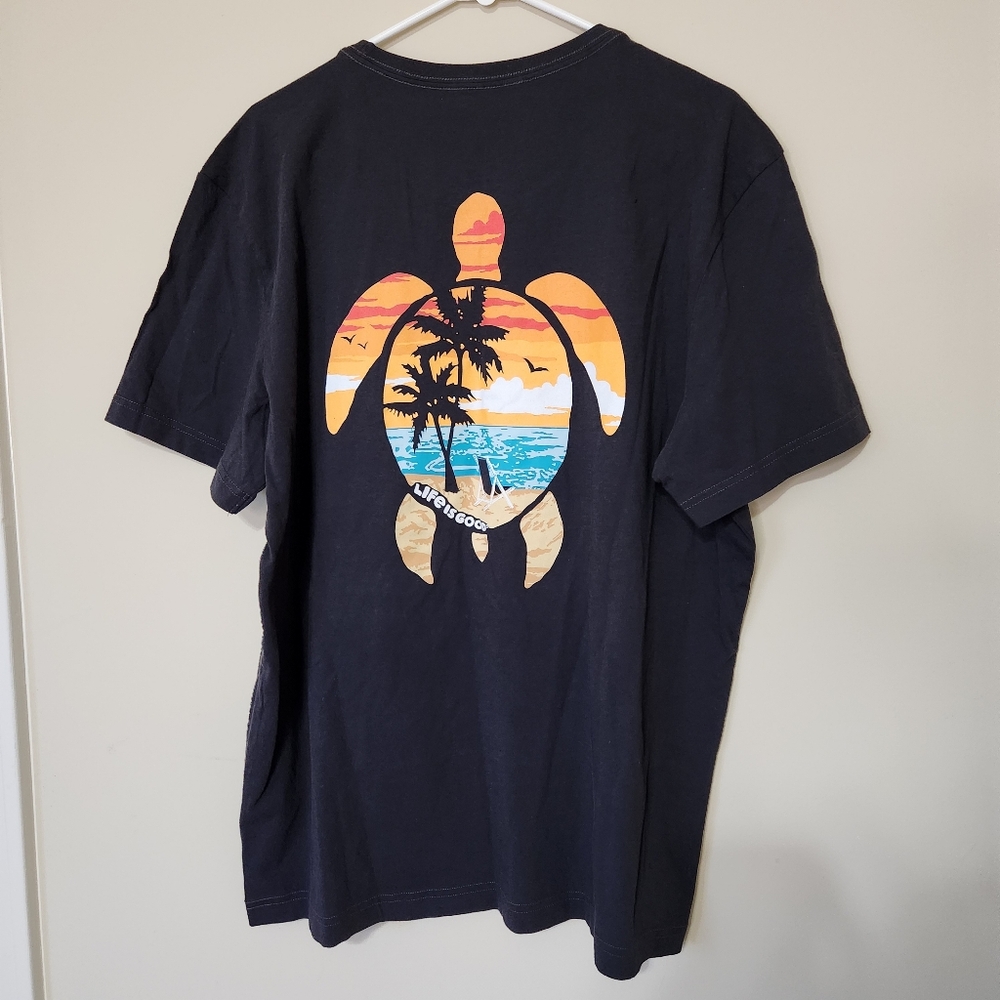 LIFE IS GOOD turtle tshirt